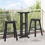 vidaXL Tuin Bar Set 3 pcs Zwart HDPE, Tuin en Terras, Verzenden, Nieuw