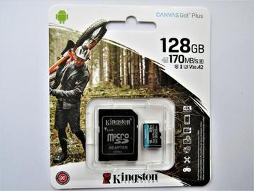 Kingston micro SD kaart 128GB voor 4K HD nieuw beschikbaar voor biedingen