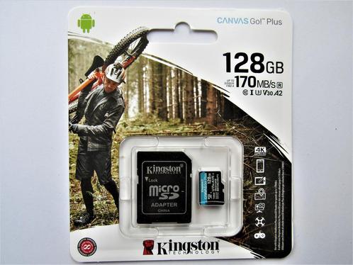 Kingston micro SD kaart 128GB voor 4K HD nieuw, Audio, Tv en Foto, Foto | Geheugenkaarten, Videocamera, Nieuw, 128 GB, MicroSDXC