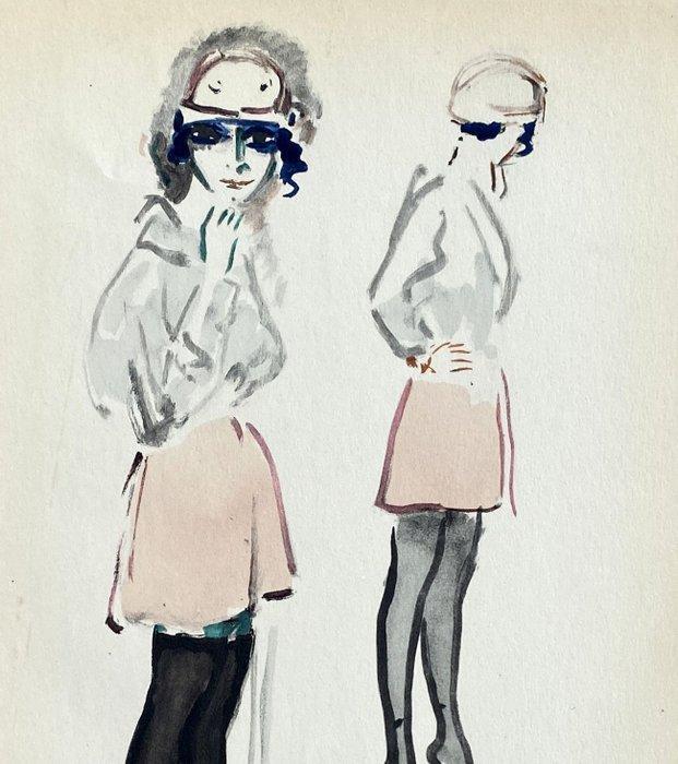 Kees Van Dongen (1877-1968) - Le mannequin aux grands yeux, Antiquités & Art, Antiquités | Autres Antiquités