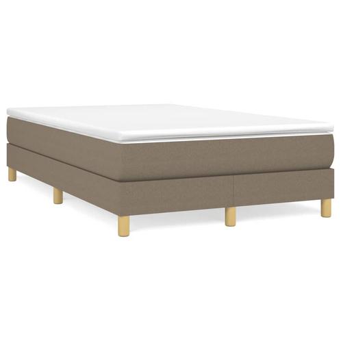 vidaXL Boxspring met matras stof taupe 120x190 cm, Huis en Inrichting, Slaapkamer | Bedden, Nieuw, Verzenden