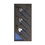 Mini plaatwerkscharen 3-delige set in foam inlay (Handtools), Auto diversen, Autogereedschap, Verzenden, Nieuw