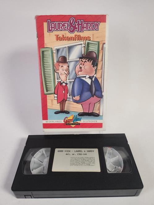 Laurel & Hardy Tekenfilms VHS Kids, Cd's en Dvd's, VHS | Kinderen en Jeugd, Zo goed als nieuw, Ophalen of Verzenden