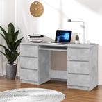vidaXL Schrijftafel 140x50x77 cm bewerkt hout betongrijs, Huis en Inrichting, Bureaus, Verzenden, Nieuw