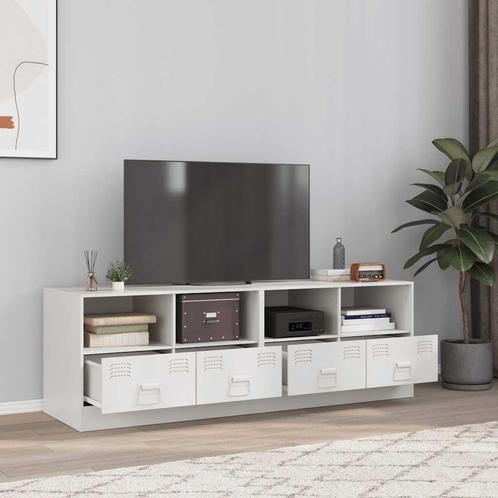 vidaXL Tv-meubelen 2 st 67x39x44 cm staal wit, Huis en Inrichting, Kasten |Televisiemeubels, Nieuw, Verzenden