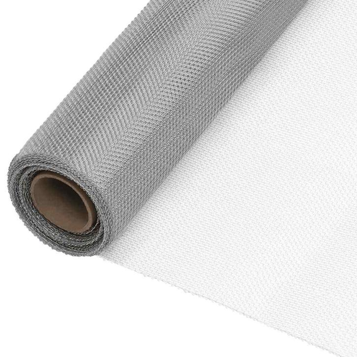 vidaXL Gaas 60x1000 cm roestvrij staal zilverkleurig, Tuin en Terras, Tuinhekken en Hekwerk, Nieuw, Verzenden