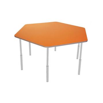 Kleutertafel | Verstelbaar | Zeshoek | Oranje | Voor, Verzenden