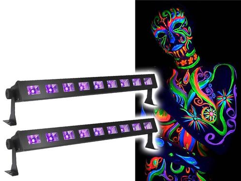 Ibiza Light LED-UVBAR-2 Wash Blacklight 9x 3W 2 Pack, Musique & Instruments, Lumières & Lasers