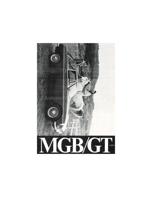 1968 MG MGB GT BROCHURE ENGELS, Boeken, Auto's | Folders en Tijdschriften, Ophalen of Verzenden