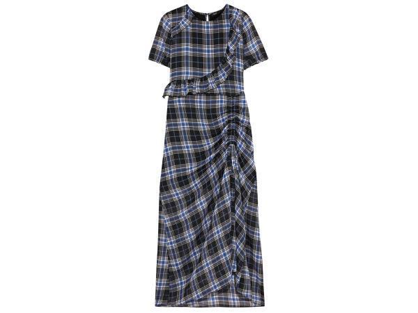 Veiling - Maje Jurk Maat 2/38 Blauw zwart geruit, Kleding | Dames, Jurken, Nieuw