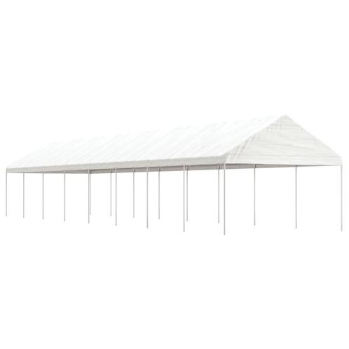 vidaXL Belvédère avec toit blanc 17,84x4,08x3,22 m, Jardin & Terrasse, Tonnelles, Neuf, Envoi