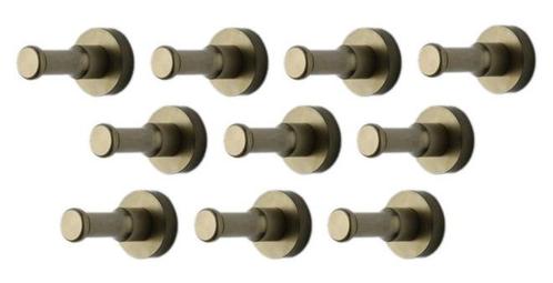 Set van 10 metalen kledinghaken, kapstok, brons, Doe-het-zelf en Bouw, Gereedschap | Overige machines, Nieuw, Verzenden