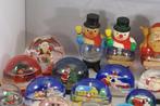 27x Snow globe kerstmis winter - Sneeuwbol sneeuwman, Antiek en Kunst