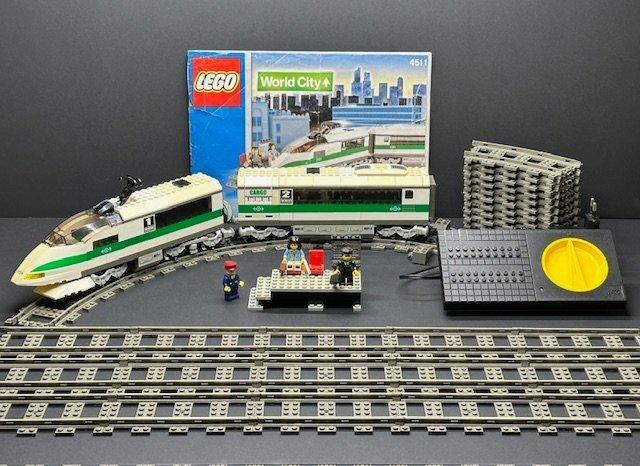 Lego - City - 4511 - High Speed Train + 2x set Straight, Kinderen en Baby's, Speelgoed | Duplo en Lego