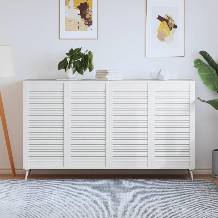 vidaXL Kastdeuren met lamellen 4 st 99,3x49,4 cm grenenhout, Doe-het-zelf en Bouw, Hang- en Sluitwerk, Nieuw, Verzenden