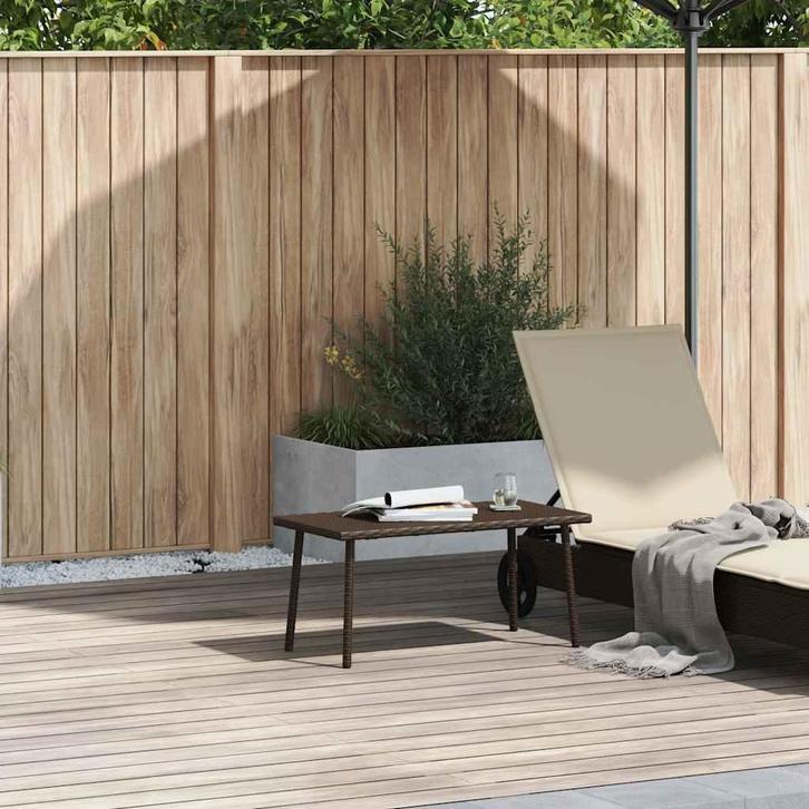 vidaXL Tuin salontafel rechthoekig 80x40x37 cm poly rattan, Tuin en Terras, Tuintafels, Nieuw, Verzenden