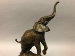sculptuur, De Gelukkige Olifant - 31 cm - Brons, Antiek en Kunst