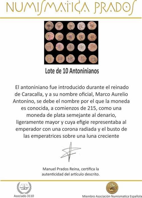 Romeinse Rijk. Varios emperadores. Antoninianus Lote de 10, Postzegels en Munten, Munten | Europa | Niet-Euromunten