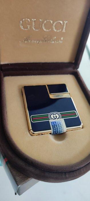 Gucci - Zakaansteker - Verguld, Emaille, Verzamelen, Rookartikelen, Aanstekers en Luciferdoosjes