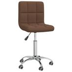 vidaXL Eetkamerstoel draaibaar stof bruin, Huis en Inrichting, Stoelen, Verzenden, Nieuw