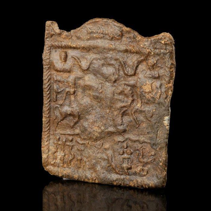 Oud-Romeins Lood Mysteriecultusplakette met Epona en, Antiek en Kunst, Antiek | Overige Antiek