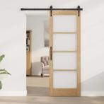 vidaXL Binnendeur met Glas ORKDAL Bruin 73.5 x 198.5 cm, Doe-het-zelf en Bouw, Deuren en Vliegenramen, Verzenden, Nieuw