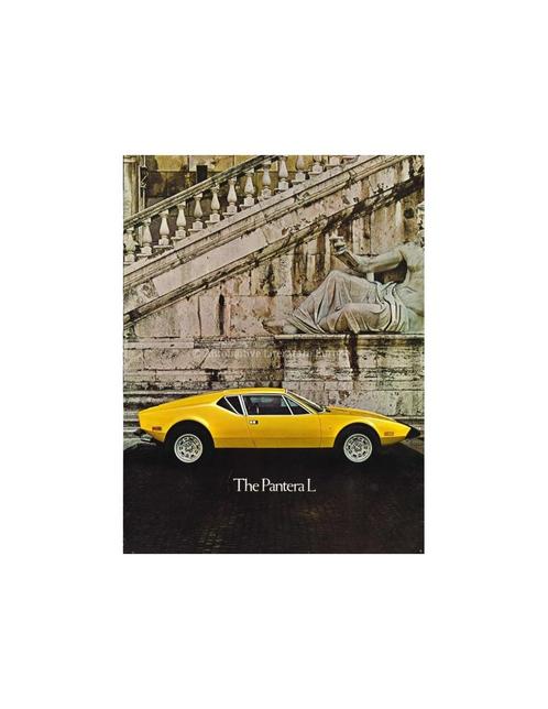 1973 DE TOMASO PANTERA L BROCHURE ENGELS, Boeken, Auto's | Folders en Tijdschriften, Ophalen of Verzenden