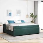 vidaXL Bedframe met matras met matras Donkergroen 200 x 200, Huis en Inrichting, Slaapkamer | Bedden, Verzenden, Nieuw
