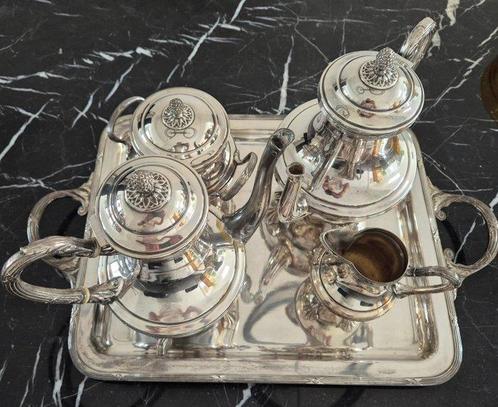 Lucien Boulenger - Service à café (5) - Plaqué(e) argent, Antiek en Kunst, Antiek | Meubels | Tafels