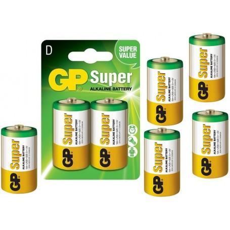 GP Super Alkaline LR20/D batterij 5x (C D 4.5V XL formaat), TV, Hi-fi & Vidéo, Batteries, Envoi