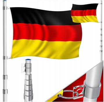 Vlaggenmast - telescopisch - maximaal 6.3 meter - alumimium, Verzenden
