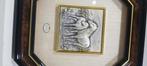Lijst - .925 zilver - Quadro 2 zilveren paarden, Antiek en Kunst