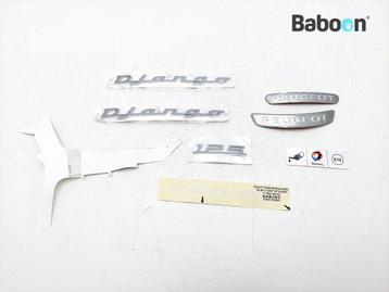 Embleem Peugeot Django 125 2014-2017 M2AAAA Set, Verzenden