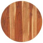 vidaXL Tafelblad rond 15-16 mm 80 cm massief acaciahout, Verzenden, Nieuw