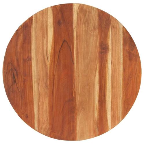 vidaXL Tafelblad rond 15-16 mm 80 cm massief acaciahout, Huis en Inrichting, Tafelonderdelen, Nieuw, Verzenden