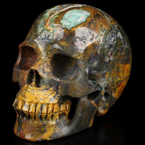 Pietersiet 953 g 11,00 cm x 8,60 cm Magische schedel, Verzamelen, Mineralen en Fossielen
