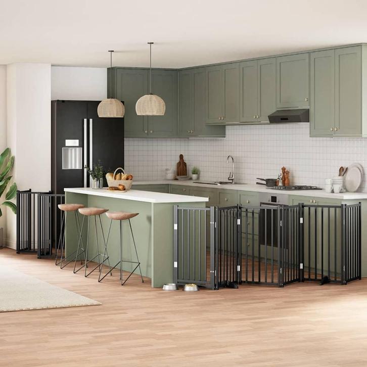 vidaXL Hondenhek inklapbaar 12 panelen 600 cm populierenhout, Dieren en Toebehoren, Hondenbenches, Nieuw, Verzenden