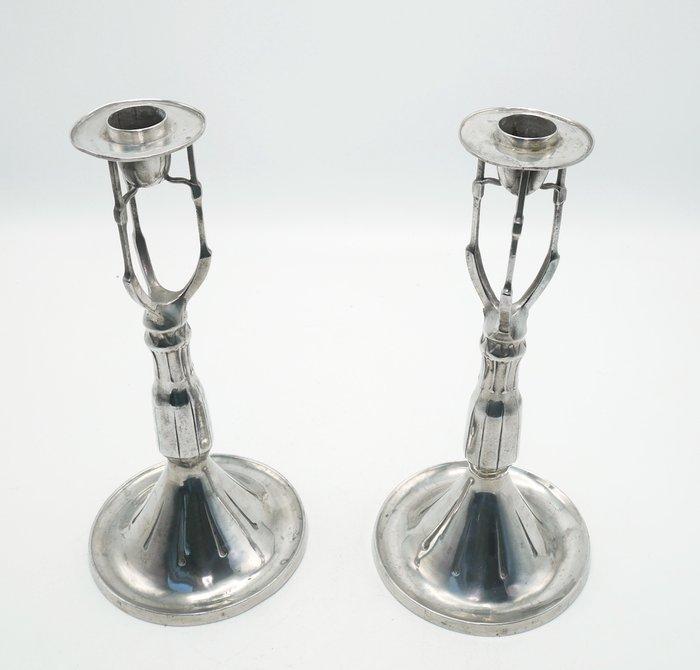 Osiris Metallwarenfabrik - Chandelier (2) - Plaqué(e) argent, Antiquités & Art, Art | Objets design