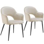 tectake Eetkamerstoel Sachel, fluweellook, gestoffeerd, 120, Huis en Inrichting, Verzenden, Nieuw