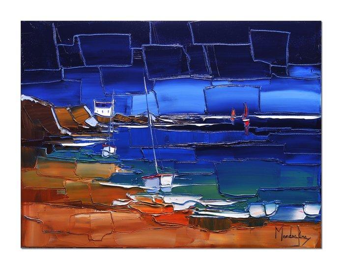 Caroline Mandrafina - Pfleger  Un soir en Bretagne, Antiek en Kunst, Kunst | Schilderijen | Modern
