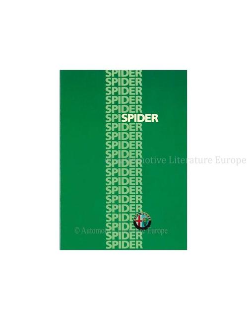 1986 ALFA ROMEO SPIDER BROCHURE DUITS, Boeken, Auto's | Folders en Tijdschriften