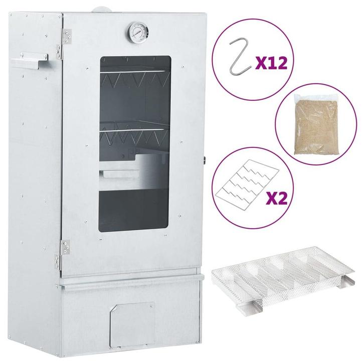 vidaXL BBQ-rookoven met koude rookgenerator gegalvaniseerd, Elektronische apparatuur, Overige elektronische apparatuur, Nieuw