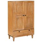 vidaXL Highboard Lichtbruin 60 x 33 x 100 cm massief, Huis en Inrichting, Kasten | Overige, Verzenden, Nieuw