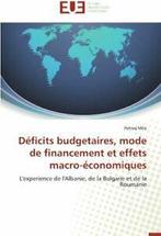 Deficits budgetaires, mode de financement et effets, Milo-P, Verzenden