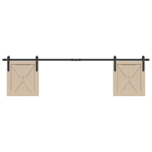 vidaXL Ophangset voor schuifdeur 200 cm koolstofstaal, Doe-het-zelf en Bouw, Overige Doe-Het-Zelf en Bouw, Nieuw, Verzenden