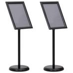 vidaXL A3 Pedestal Poster Stands 2 stuks Zwart Aluminium, Verzenden, Nieuw in verpakking