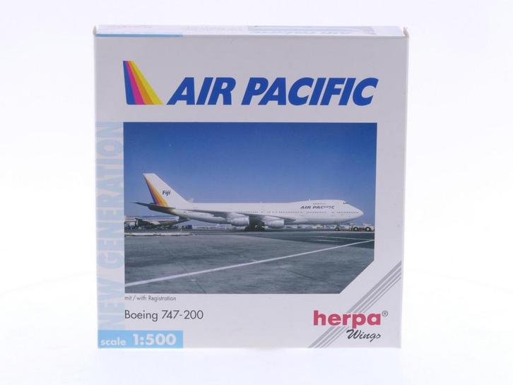 Schaal 1:500 Herpa 512787 Air Pacific - Boeing 747-200 Re..., Hobby en Vrije tijd, Modelbouw | Vliegtuigen en Helikopters, Gebruikt