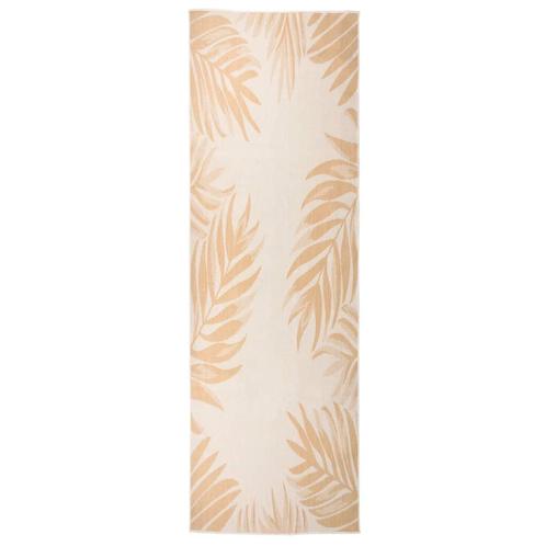 vidaXL Buitenkleed met bladpatroon platgeweven 80x250 cm, Huis en Inrichting, Stoffering | Tapijten en Vloerkleden, Nieuw, Verzenden