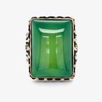 Zonder Minimumprijs - Ring Zilver Chalcedoon, Handtassen en Accessoires, Ringen, Nieuw