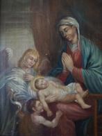 Flemish school (XVII-XVIII) - The Virgin and child with, Antiek en Kunst